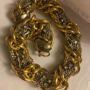 Big Bling Gold Tone Necklace by Banana Republic